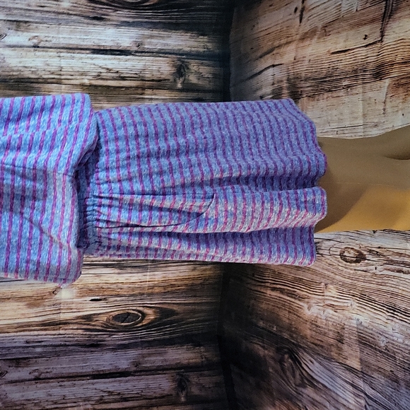 Express Women's Purple Striped Strapless Knit Romper Size M - Picture 7 of 13
